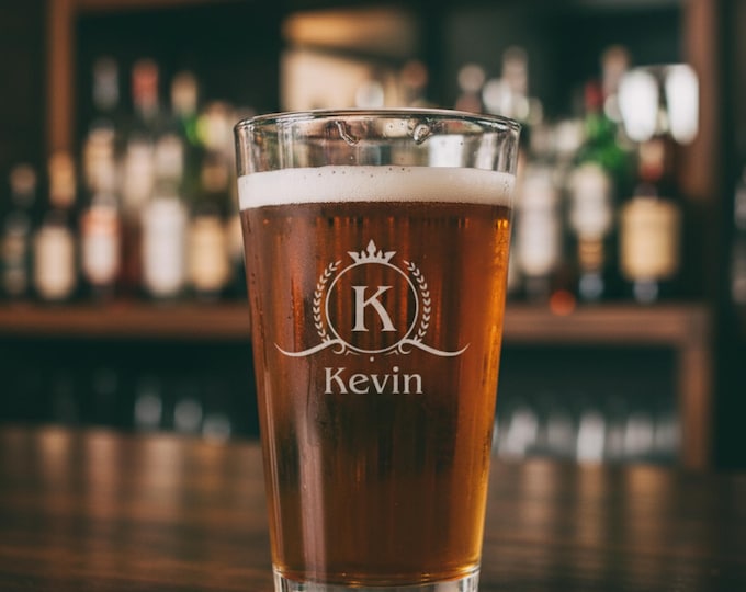 Custom Beer Glass, Personalized Beer Glass, Engraved Beer Glass, Beer Lovers, Customized Glass, Monogrammed Glass, Birthday Gift