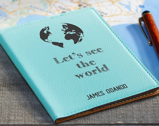 Custom Passport Cover,  Personalized Passport Holders, Engraved Passport Cover, Leatherette  Passport Cover