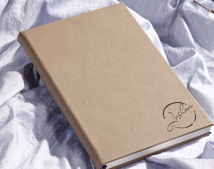 Personalized Journal, Customized Leatherette Journal: Monogrammed, Engraved Leather, Lined Pages, Custom Notebook, Gift For Coworker, Friend