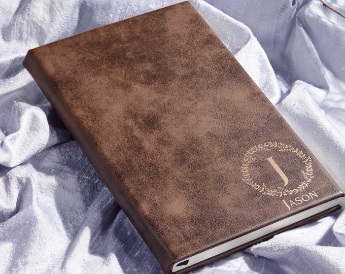 Personalized Journal, Custom Engraved Notebook, Customized Travel Journal, Ideal for Graduation, Coworker, Boss, Corporate, Retirement Gift