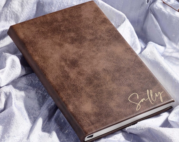 Personalized Journal, customized leatherette journal, Monogrammed journal, Engraved leather journal, lined journal, Personalized notebook