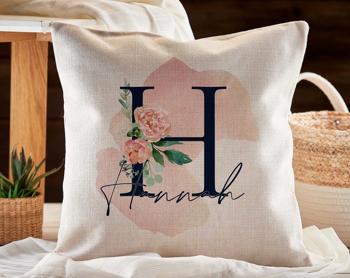 Personalized Linen Pillow Case, Custom Cushion Cover, Printed Pillow Cover, Mother's Day Gift, Couples Gift, Housewarming Gift, Family,