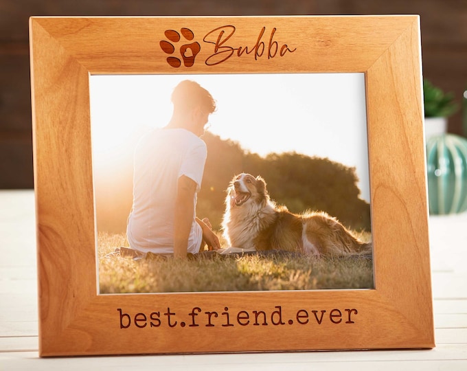 Personalized engraved frame, Custom photo frame, custom pets frame, engraved frames for dogs, pet's lovers frame