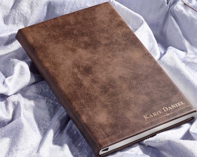 Personalized Journal, Custom Engraved Leatherette Notebook – An Ideal Birthday Gift for Coworkers, Retirees, Fathers, Husbands, and Bosses.