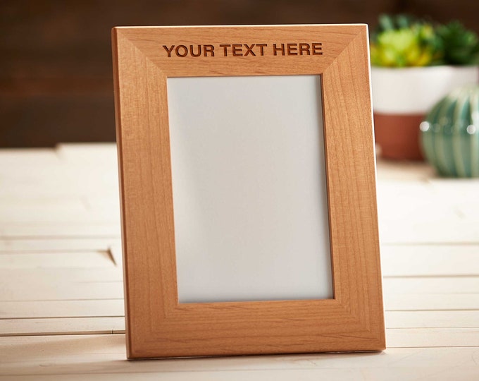 Unique Engraved Wood Frame - Custom Photo Holder for Special Occasions - Personalized Wooden Picture Frame - Anniversary Gift, Home Decor