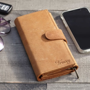 Portefeuille en cuir personnalisé, Cadeaux pour femme, Portefeuille femme personnalisé, Portefeuille femme personnalisé, Cadeaux de Noël, Cadeaux pour elle, Portefeuille en cuir