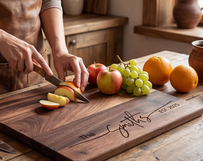 Personalized Cutting Board For The Couple - Customized Charcuterie Board, Wedding, Housewarming, Engagement, Anniversary Gift