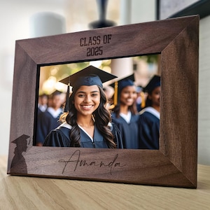Custom Picture Frame, Graduation Gift, Personalized Picture Frame, Customized Wood Frame, College Graduation, School Graduation Gift