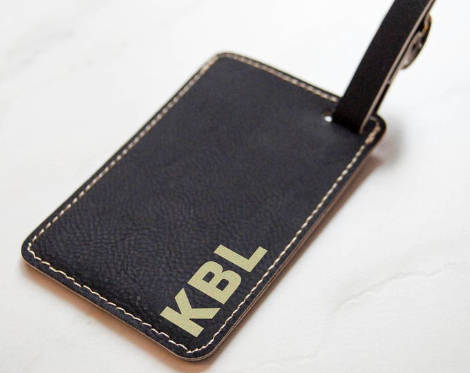 Personalized Luggage Tag, Leather Luggage Tag, customized Bag Tag, Gift for him, custom engraved luggage tag, Monogram Luggage Tag