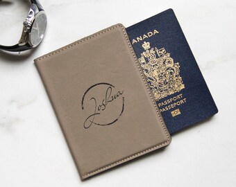 Custom Passport Cover,  Personalized Passport Holders, Engraved Passport Cover, Leatherette  Passport Cover