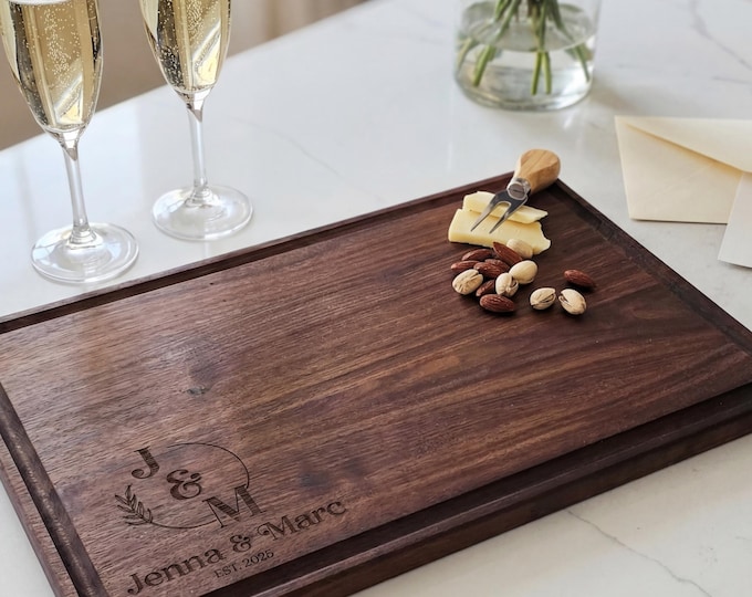 Personalized Cutting Board, Customized Cutting Board: Wedding Gift, Housewarming Gift, Couples Gift, Engagement Gift, Anniversary Gift