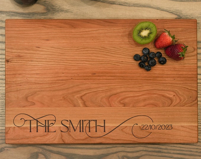 Personalized cutting board, Custom cutting board, Engraved cutting board, Wedding gifts, Gifts for the couple, Christmas gifts