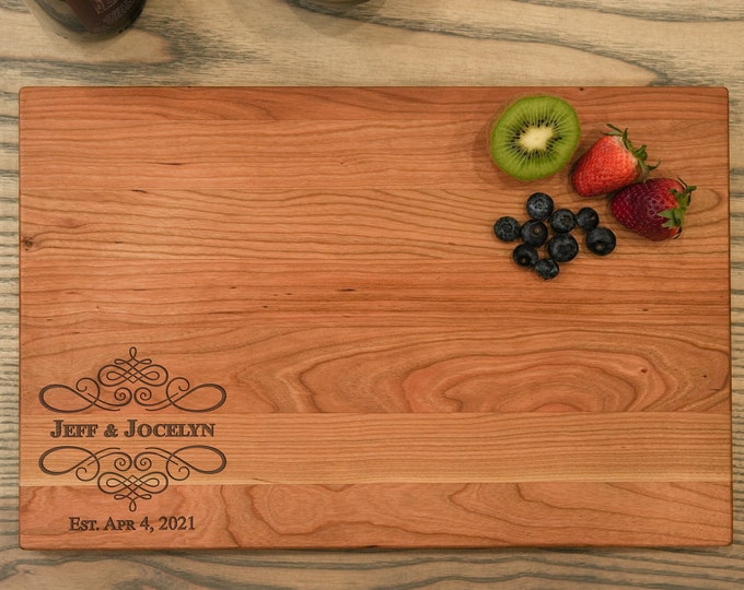 Personalized cutting board, Custom cutting board, Engraved cutting board, Wedding gifts, Gifts for the couple, Christmas gifts