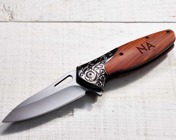 Personalized Folding Knife, Engraved Camping Tool, Pocket Knife, Groomsmen Knife, Groomsmen Knives, Custom Knife, Gift for him