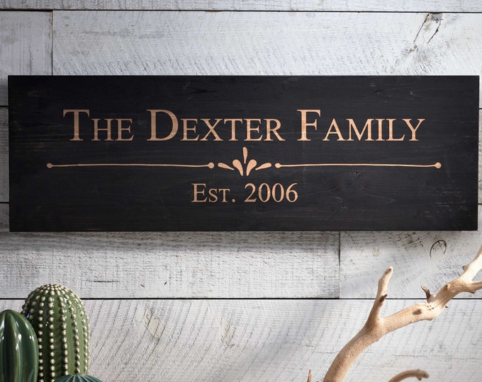 Custom wood signs, Personalized Family name wood sign, Rustic Wall Sign, Farmhouse Style Decor,  Decorative Sign, Housewarming gift