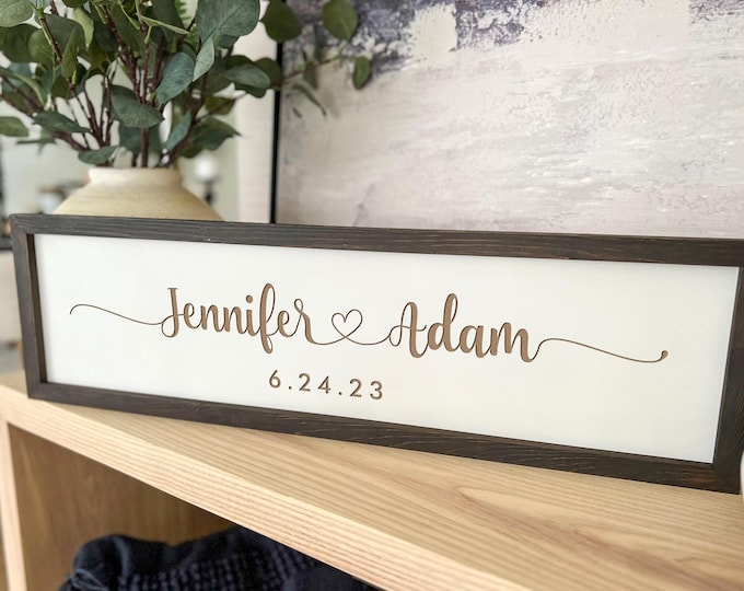 Enchanting Laser-Engraved Wooden Signs: Modern Farmhouse Style for Couples, Housewarmings, and Weddings gift- Custom wood sign