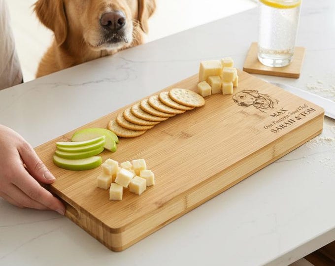 Personalized Charcuterie Board – Dog Lovers: Custom Engraved  Cheese Board, Personalized Dog Portrait, Pet Photo Engraved Cutting Board