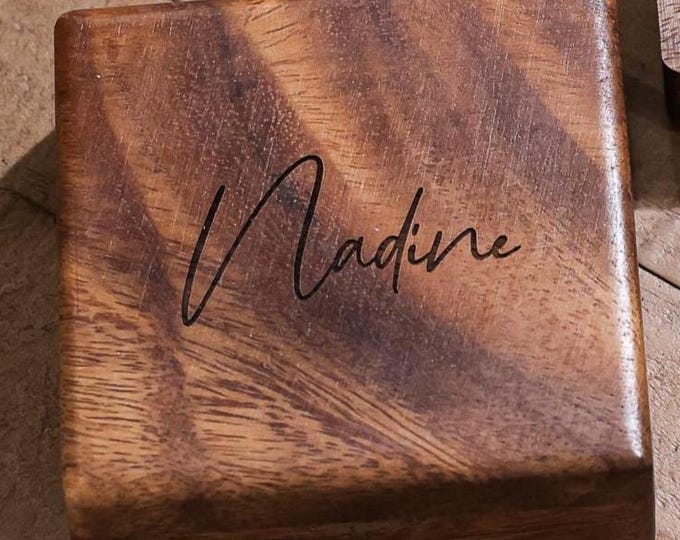 Personalized Wooden Jewelry Box, Custom-Engraved Jewelry Organizer – Customized Gift  for Bridesmaids, Mother’s Day, Wife, Sister, Birthdays