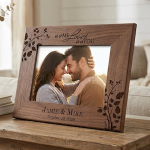 Personalized engraved frame, Customized picture frame for Couples, Wedding Gift, Anniversary Gift, Couples Gift, Home Decor