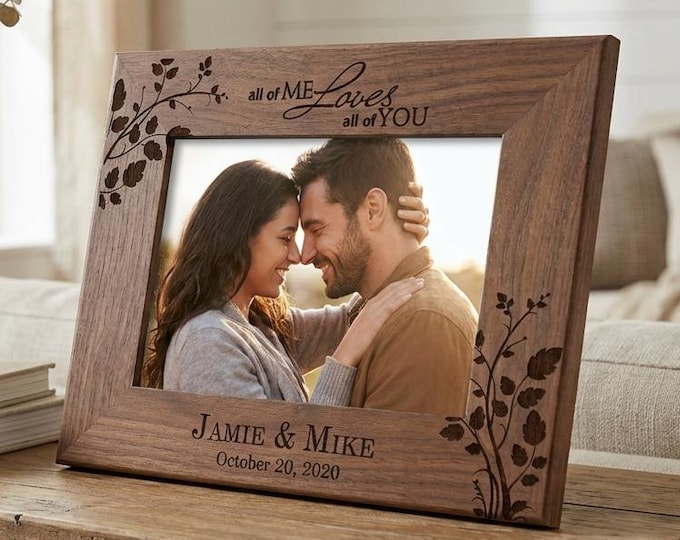 Personalized engraved frame, Customized picture frame for Couples, Wedding Gift, Anniversary Gift, Couples Gift, Home Decor