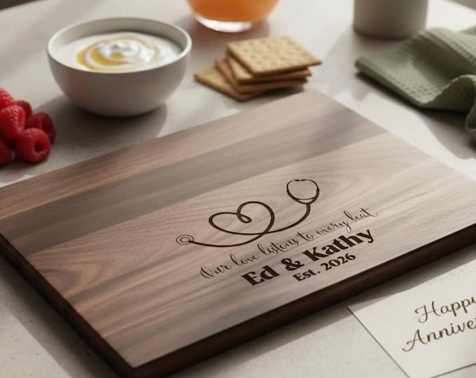 Personalized Charcuterie Board – Doctor Couple, Custom Cutting Board: Nurses, Housewarming, Engagement, Anniversary, Christmas, Hosting Gift