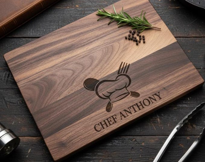 Personalized Charcuterie Board: Laser Engraved Walnut, Cherry, or Acacia
