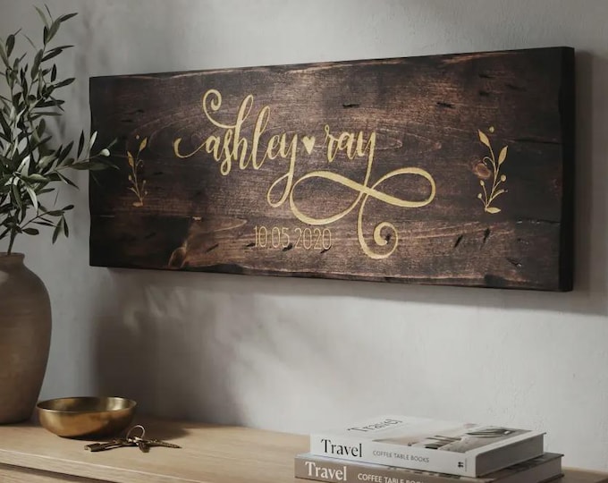 Custom wood signs, Personalized Family name wood sign, Rustic Wall Sign, Farmhouse Style Decor,  Decorative Rustic Sign, Housewarming gift