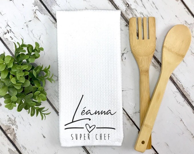 Customized tea towel, printed kitchen towel, personalized kitchen rag, personalized kitchen towel, printed tea towel, personalized towel