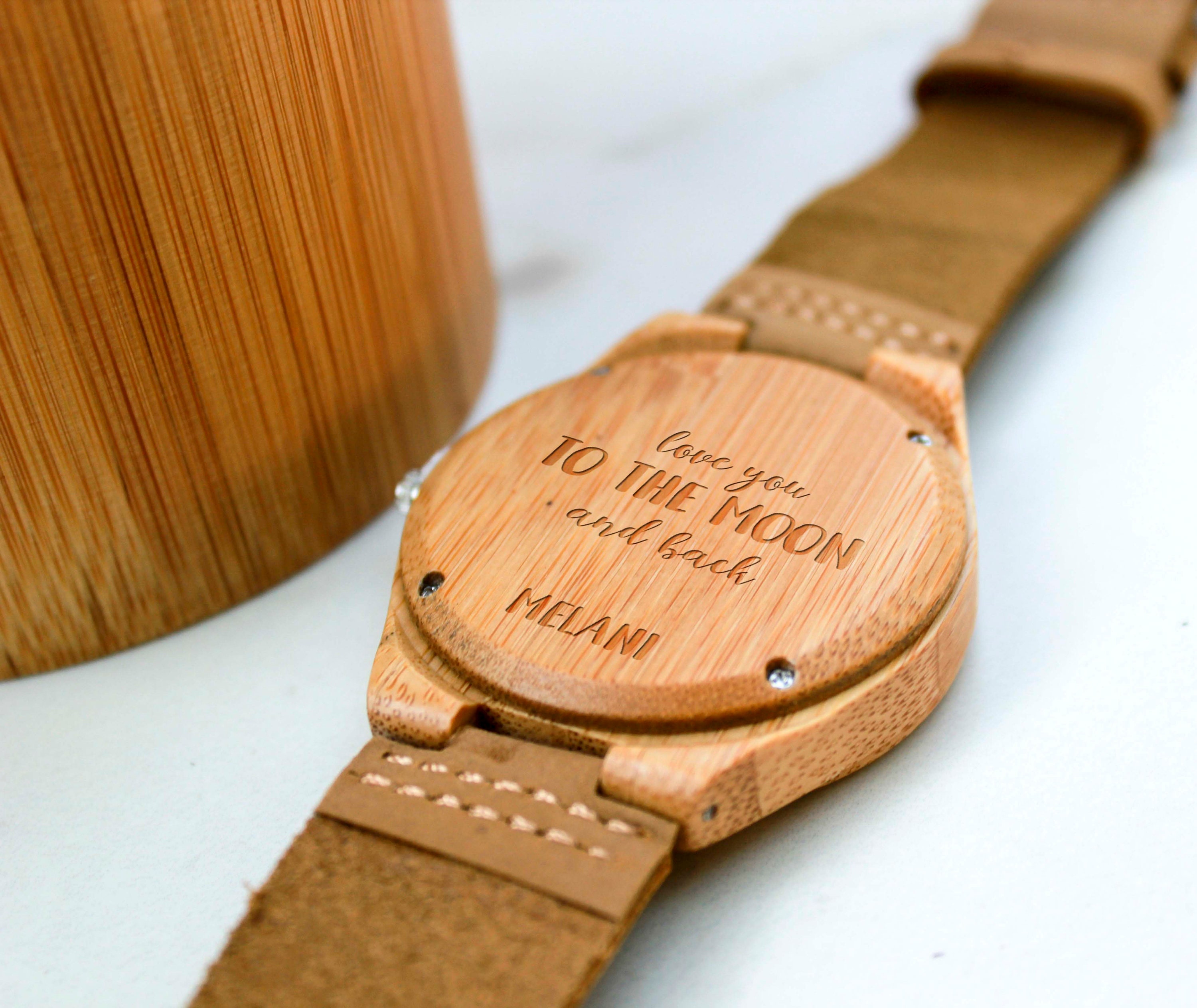 Personalized Wooden Men s Watch Engraved Watch for Men Wood