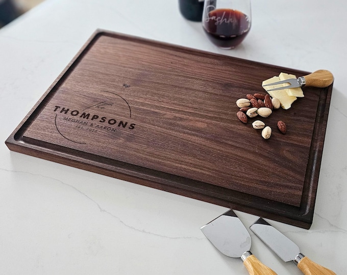 Personalized cutting board, Couples Gift: Custom Engraved Charcuterie Board, Anniversary Gifts, Housewarming Gifts, Hosting Gifts, Wedding