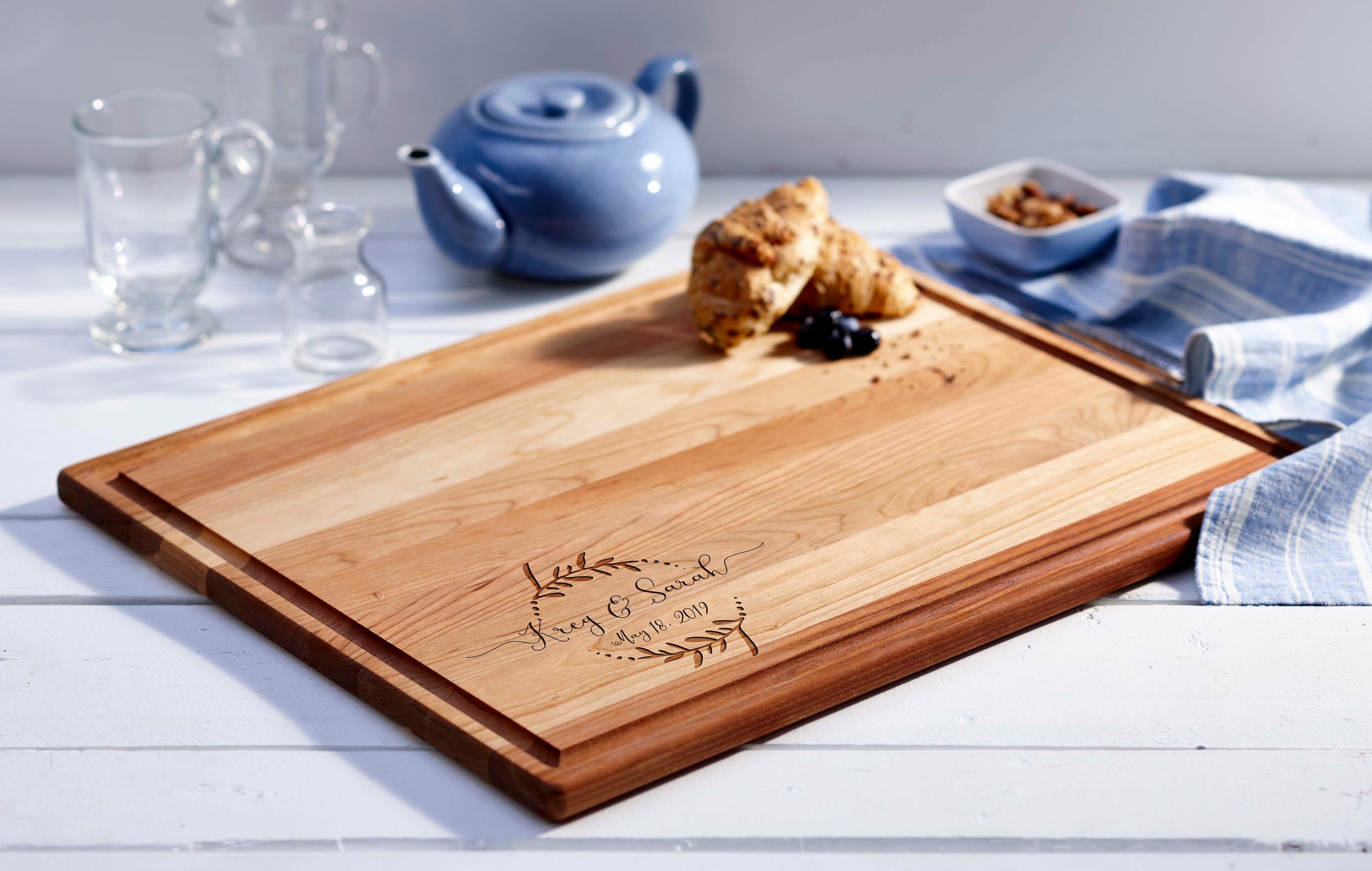 Large Natural Wood Cutting Board for Kitchen, Mango Shape Cutting Board  Tableware Free Shipping 