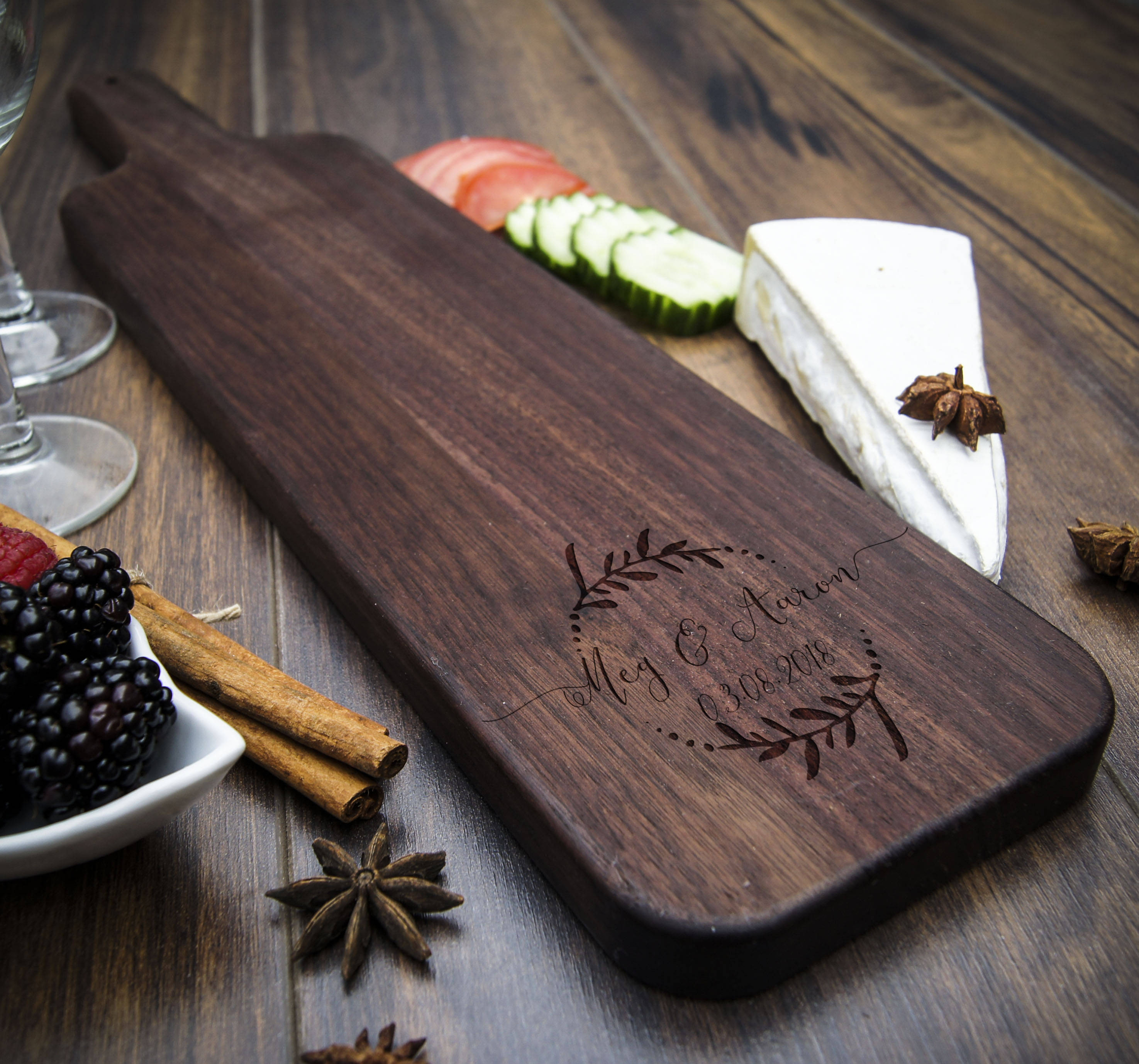 Walnut Personalized Cutting Board - Home Sweet Home Standard (0.75in Thick) - Home Wet Bar