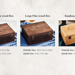 Personalized wooden gift box, Engraved Name Box, Wooden Keepsake box, Groomsman gift box, Rustic Gift Box, Christmas gift box image 8