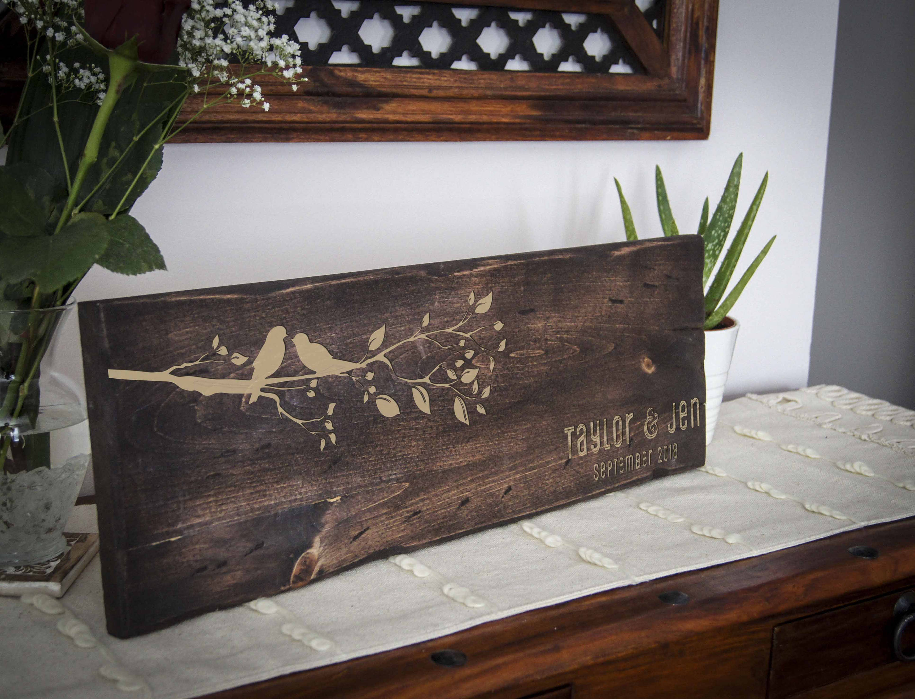 Custom wood signs, Personalized Family name wood sign, Rustic Wall Sign ...