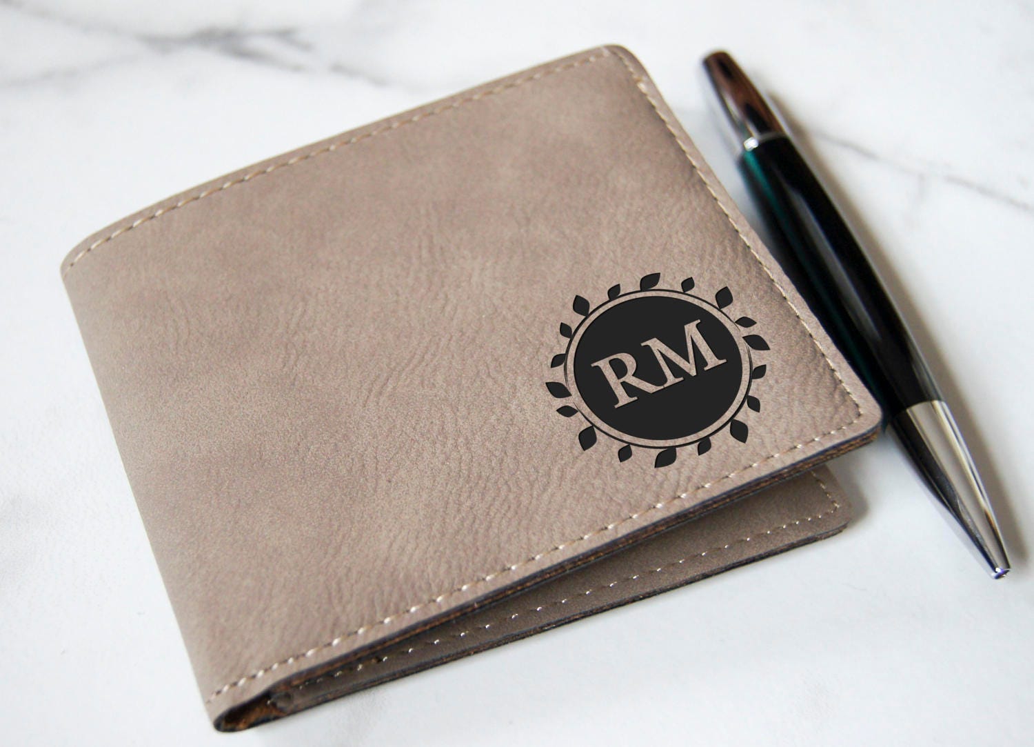Personalized Mens Wallet, Custom leather Wallets, Leatherette wallets
