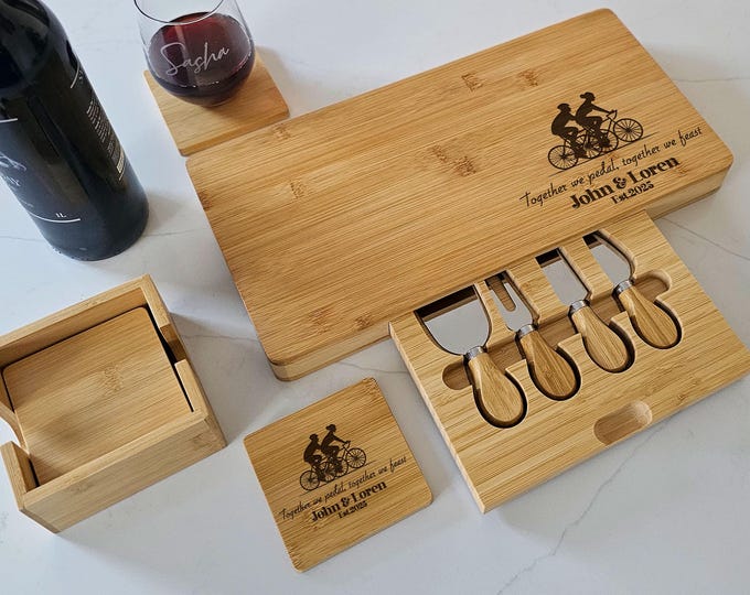 Personalized Charcuterie Board – Biking Couple: Custom Engraved  Cheese Board, Housewarming, Bikers, Cyclists, Bike Enthusiast, Couple Gift