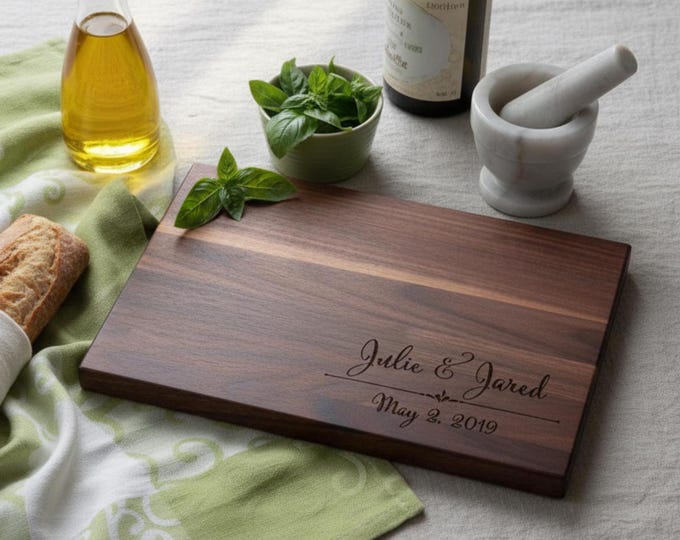 Personalized cutting board, Custom cutting board, Engraved cutting board, Wedding gifts, Gifts for the couple, Christmas gifts