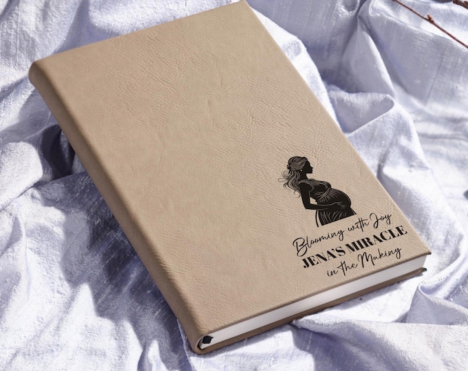 Personalized Journal For Pregnant Women - Custom Engraved Notebook: Pregnancy Diary, First-time Mom, New Baby Gift, Self-care, Mothers