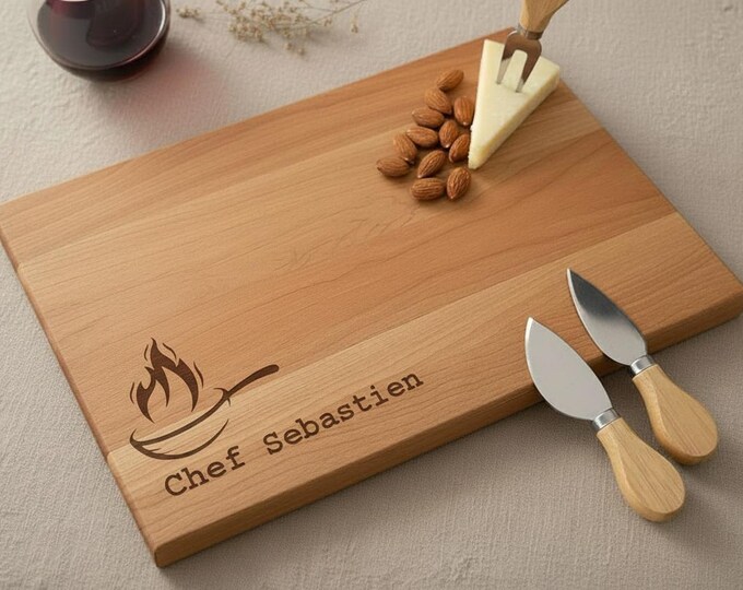 Personalized Cutting Board – Chef Gift: Custom Engraved Cuharcuterie Board | Cooking Gift, Kitchen Gift, foodie gifts, Food Lovers