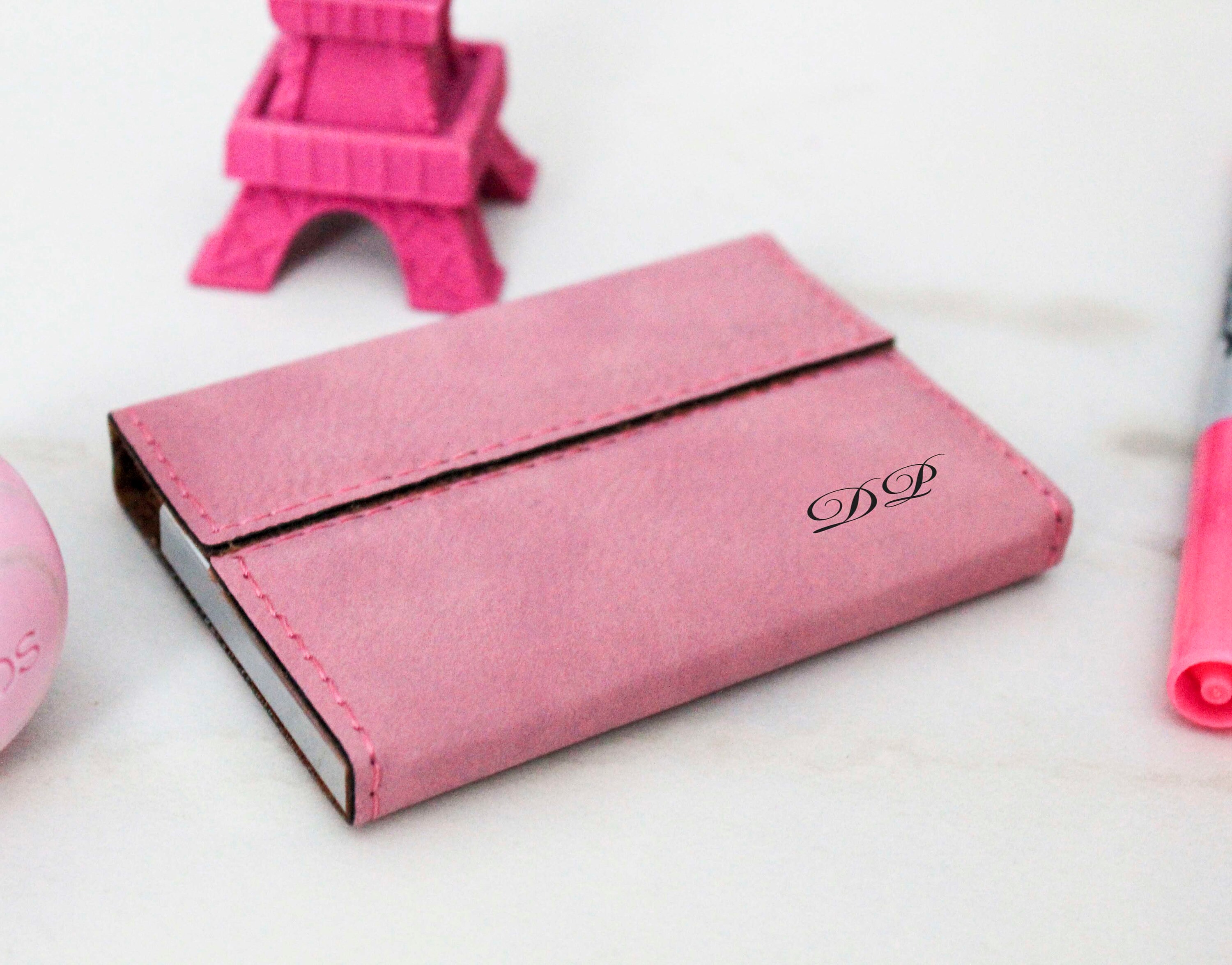 Customized Business Cards Holder Personalized Leatherette Etsy