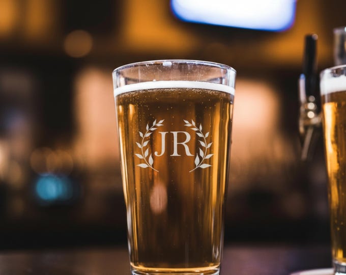 Personalized Beer Glass for him, Engraved Beer Glass, Best Dad Beer Glass, Beer Lovers, Customized Glass, Monogrammed Glass, Gift for him