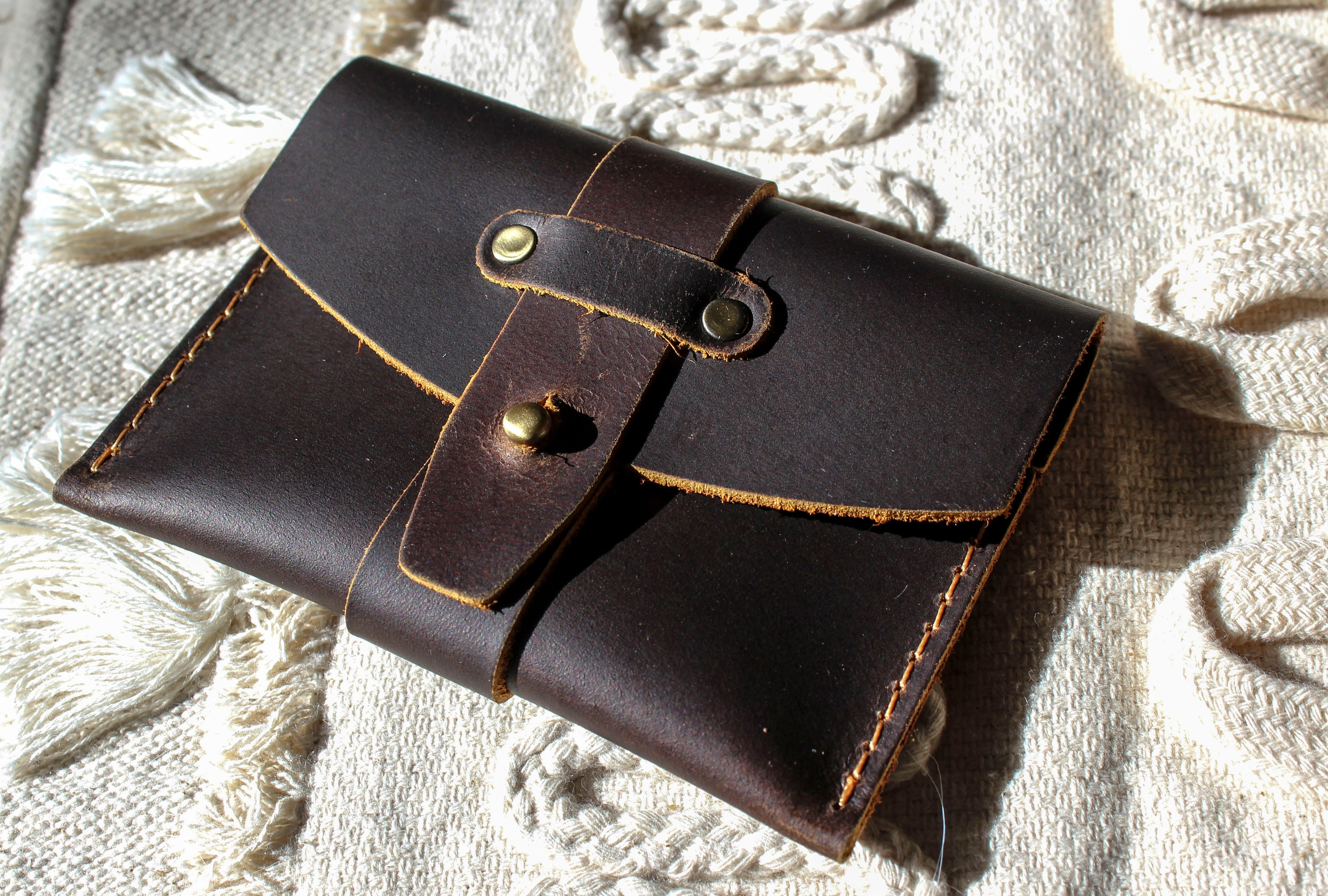 Personalized leather card holder, minimalist wallet, slim wallet, custom leather wallet, pocket ...