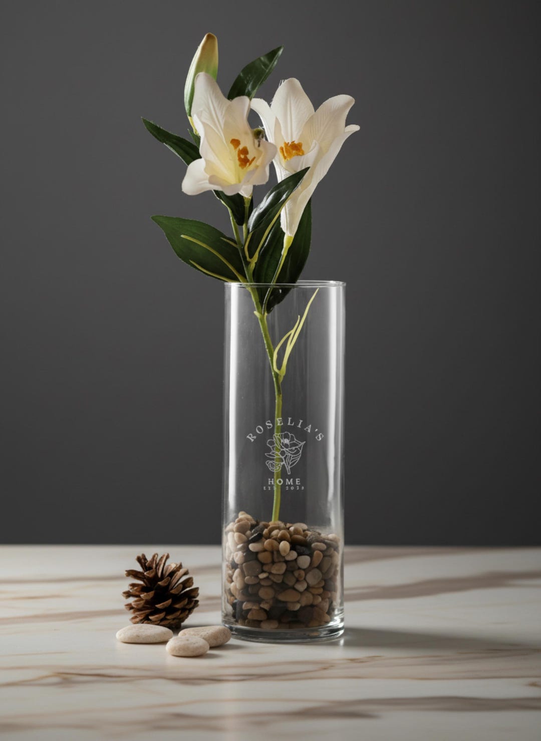 Customised Container Vase Personalized Vase, Table Décor Vase , Custom Vase, Engraved Flower Vase ...
