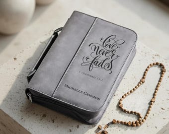 Personalized bible cover,  Leatherette Bible Cover, Custom Bible Cover, Christian Gifts for Men, First Communion  gift