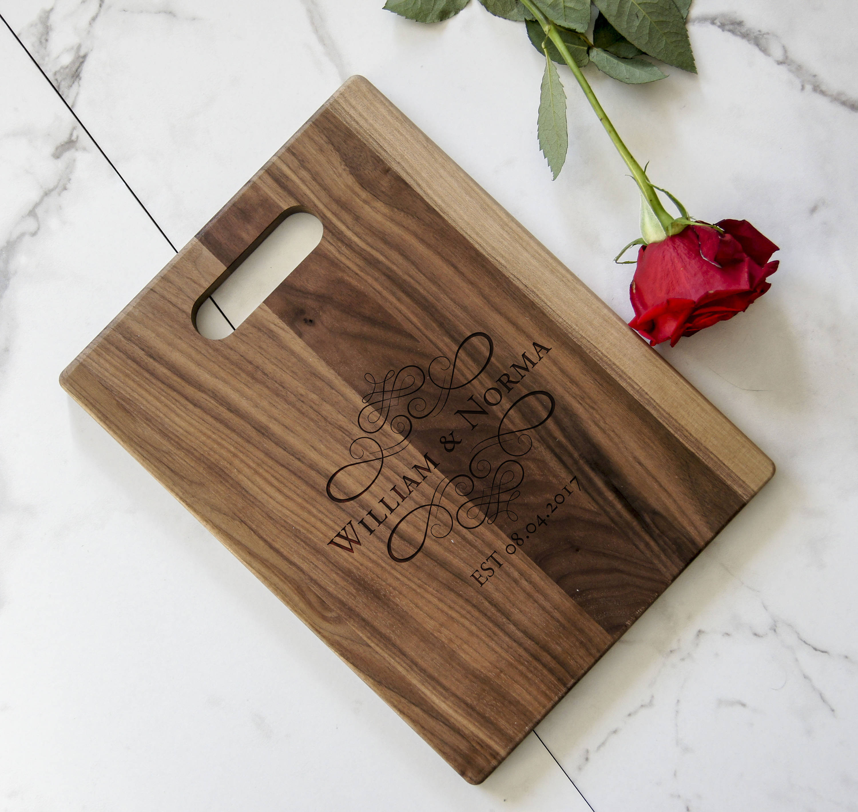 Personalized Cutting Board with handle, Engraved cutting board, housewarming gifts, wedding gift