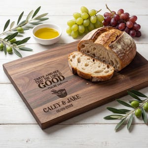 Personalized Walnut Cutting Board, Bible Verse Custom Engraved Charcuterie Tray, Wedding Gift