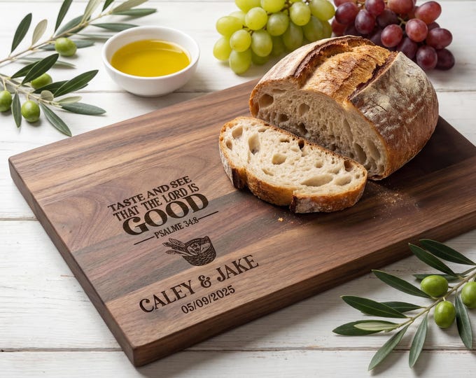 Personalized cutting board, Bible Verse: Custom Engraved Charcuterie Board, Christian Gift, Religious Gift For the Couple, Housewarming Gift