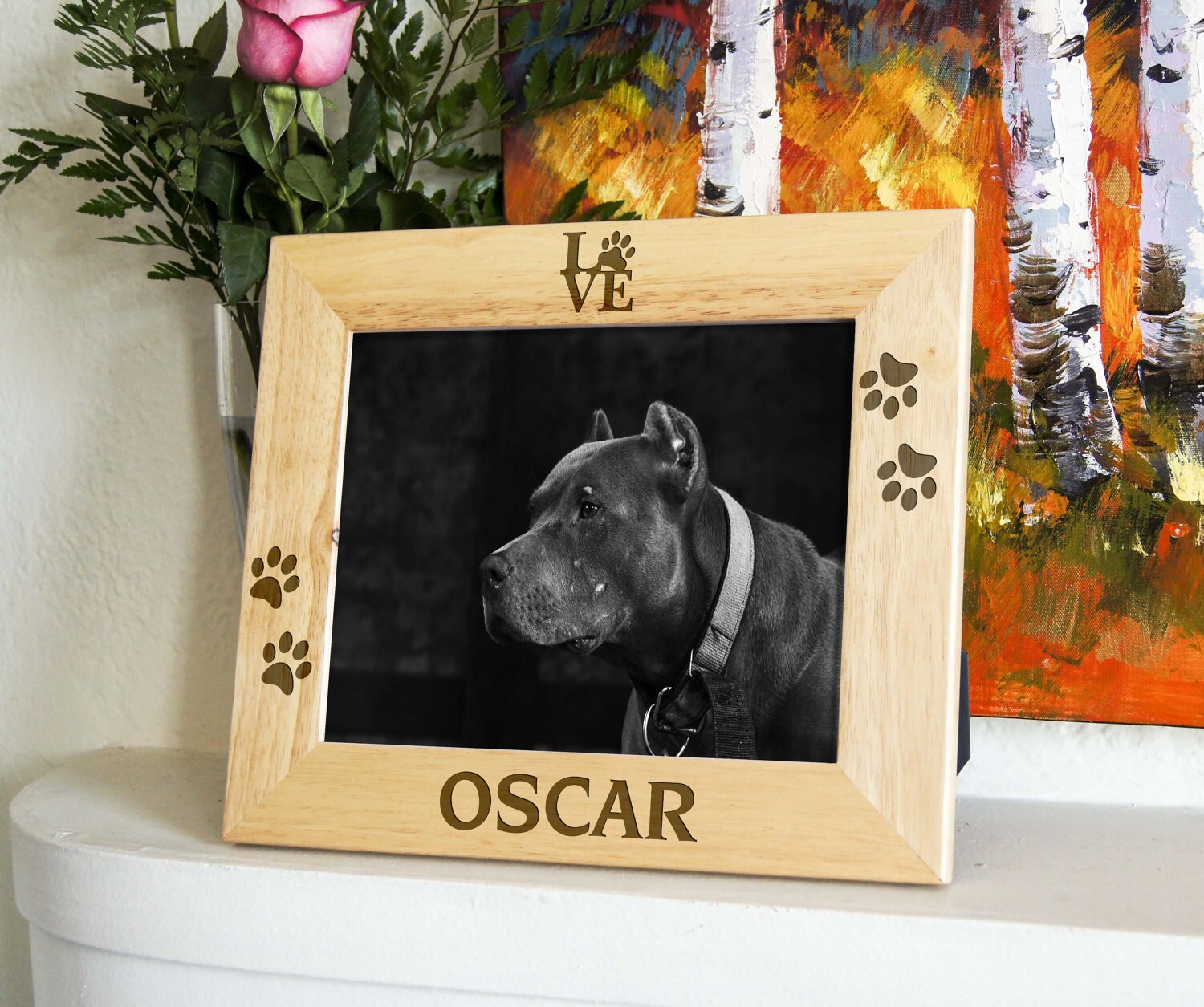 Personalized engraved frame, Custom photo frame, custom pets frame, engraved frames for dogs