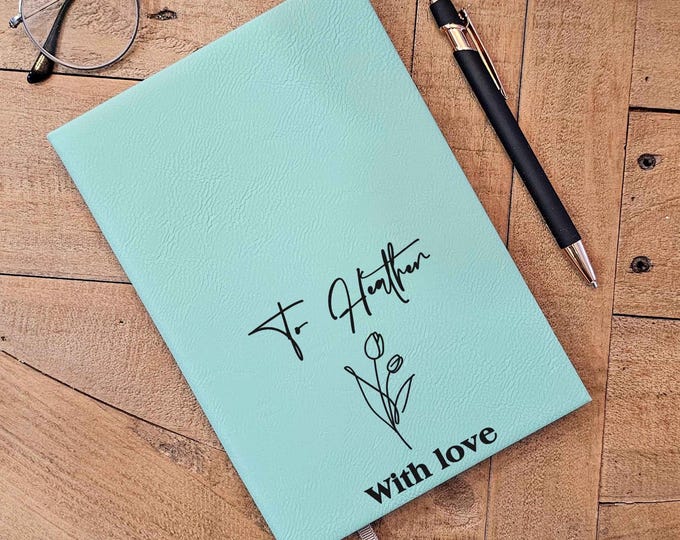 Personalized Journal for Mom - Custom Engraved Notebook: Coworker, Teacher, Office Accessories, Stationary, Birthday, Mother's Day Gift
