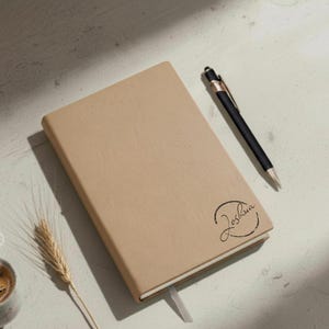 Personalized Journal, Customized Leatherette Journal: Monogrammed, Engraved Leather, Lined Pages, Custom Notebook, Gift For Coworker, Friend
